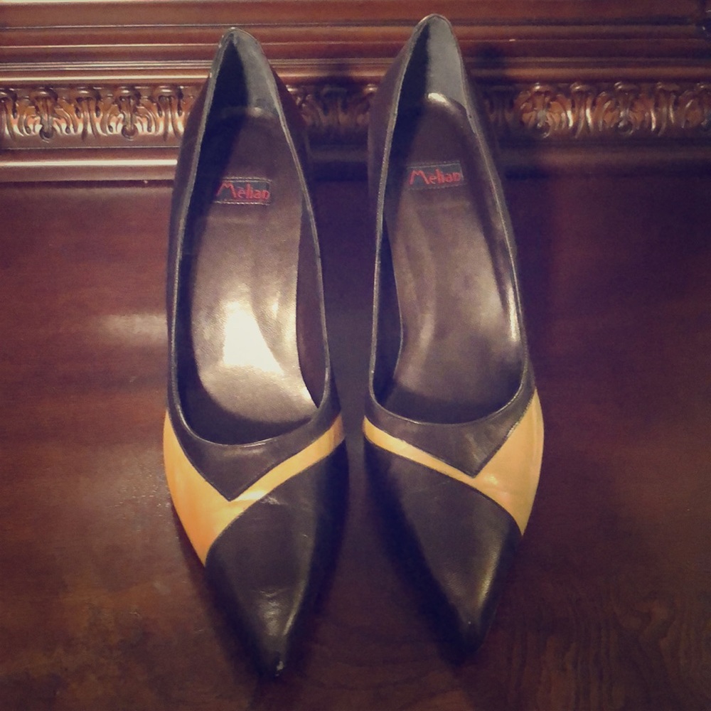 Bronze and Taupe Pumps